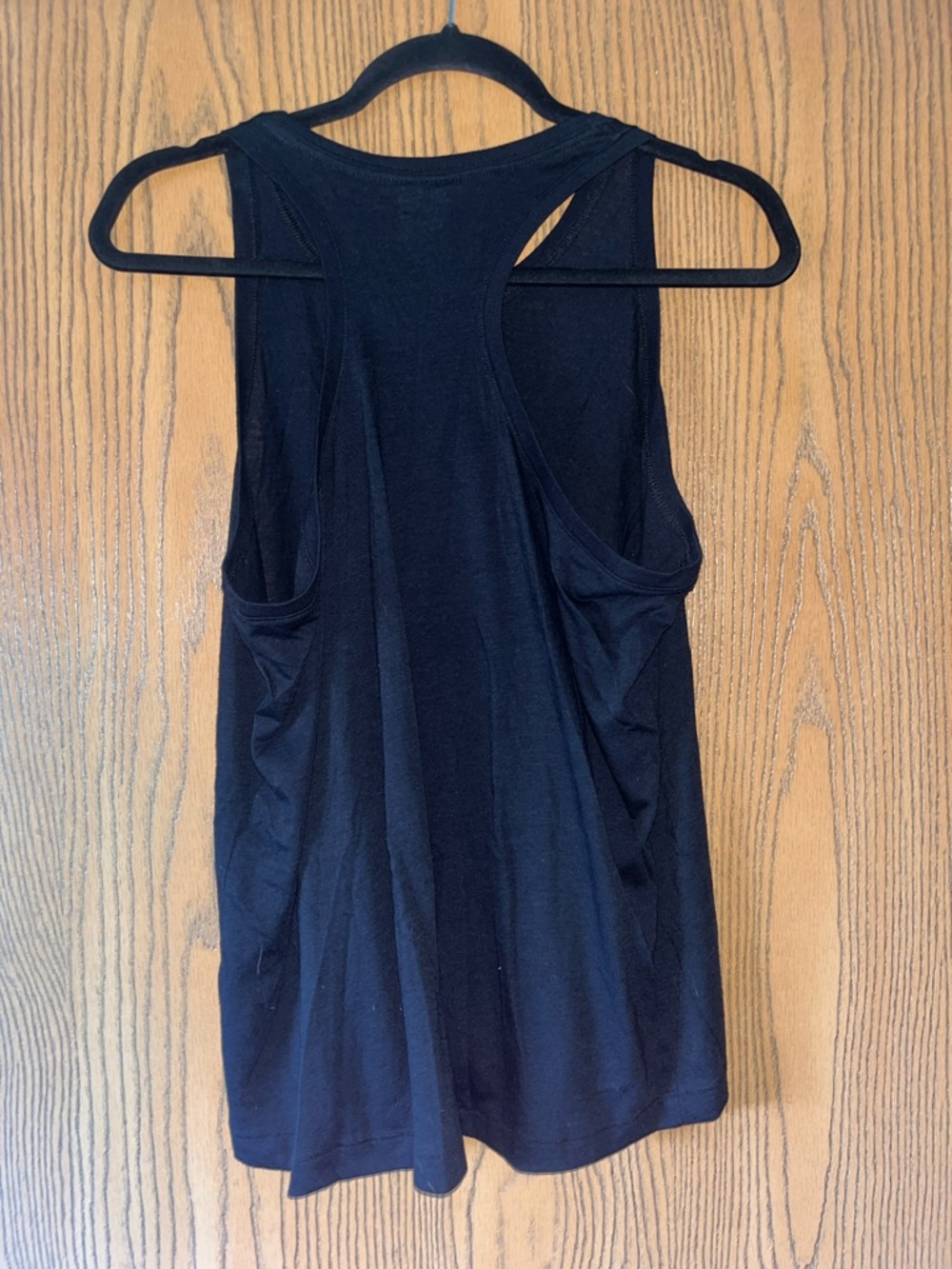 Nike Black Tank Top with White Marble Swoosh - Picture 3 of 3